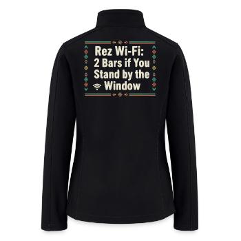 Rez Wi‑Fi: 2 Bars by the Window - Women’s Soft Shell Jacket - black - Back