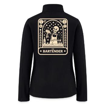 The Bartender Tarot Cocktail Mixologist - Women’s Soft Shell Jacket - black - Back