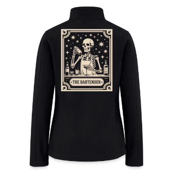 The Bartender Tarot Cocktail Mixologist - Women’s Soft Shell Jacket - black - Back