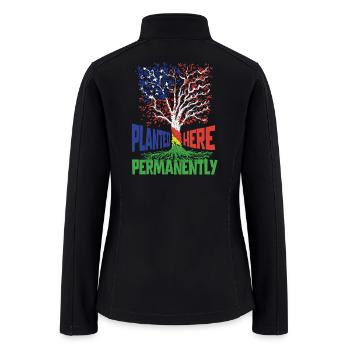 Green Card - Women’s Soft Shell Jacket - black - Back