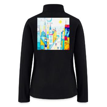 Kaleidoscopic City Sunrise - Women’s Soft Shell Jacket - black - Back