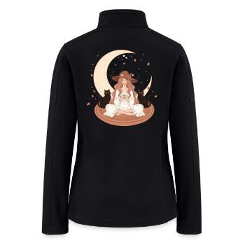 Enchanted Autumn Witch & Moonlight - Women’s Soft Shell Jacket - black - Back