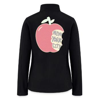 Apple NYC  - Women’s Soft Shell Jacket - black - Back