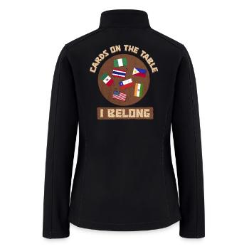 Green Card Cards On The Table I Belong - Women’s Soft Shell Jacket - black - Back