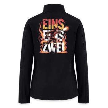  Fire Brigade Saying - 112 Emergency Call Hero In - Women’s Soft Shell Jacket - black - Back