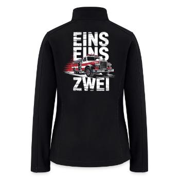  Fire Brigade Saying - 112 Emergency Call Hero In - Women’s Soft Shell Jacket - black - Back