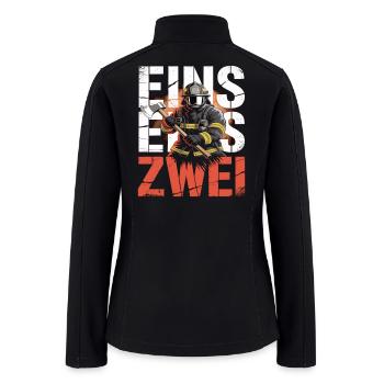  Fire Brigade Saying - 112 Emergency Call Hero In - Women’s Soft Shell Jacket - black - Back