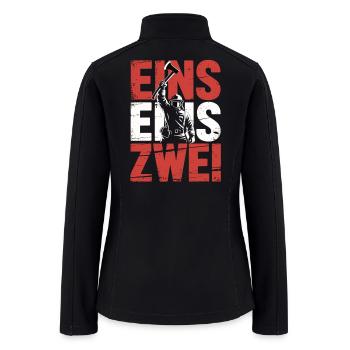  Fire Brigade Saying - 112 Emergency Call Hero In - Women’s Soft Shell Jacket - black - Back