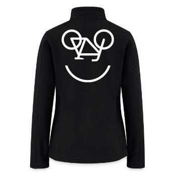 Bicycle Face - Women’s Soft Shell Jacket - black - Back