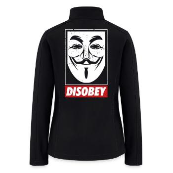 Anonymous Mask - Women’s Soft Shell Jacket - black - Back