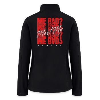 Hairless Sphynx Cat Funny Sarcastic Humor  - Women’s Soft Shell Jacket - black - Back