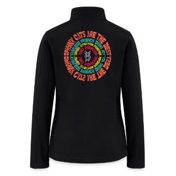 Sphynx Cat Funny Sayings Mandala Sarcastic Humor - Women’s Soft Shell Jacket - black - Back