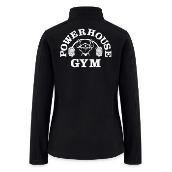 Fashion Cotton Bodybuilding Power House Gym Fitnes - Women’s Soft Shell Jacket - black - Back