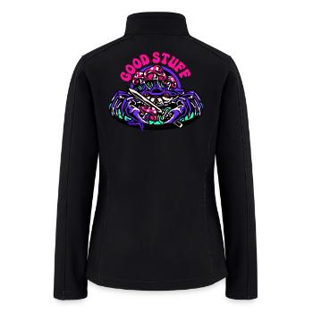 Neon Mushroom Skull Duel - Women’s Soft Shell Jacket - black - Back