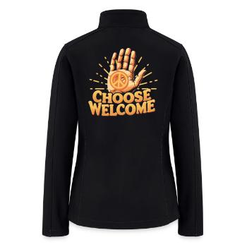 Humanity Equality Choose Welcome - Women’s Soft Shell Jacket - black - Back