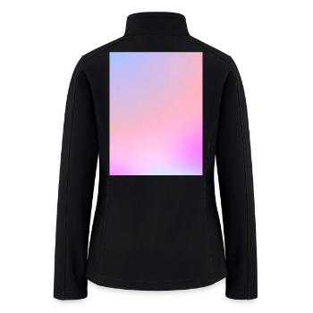 Dreamy Cotton Candy Pastel Gradient - Women’s Soft Shell Jacket - black - Back