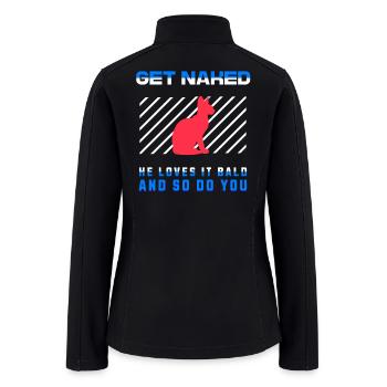 Get Naked Sphynx Cat  - Women’s Soft Shell Jacket - black - Back