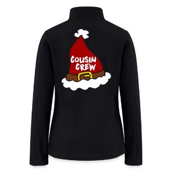Cousin Crew Santa Hat Funny Christmas Pajama  - Women’s Soft Shell Jacket - black - Back