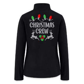 Christmas Crew Matching Family Pajama Xmas Lights - Women’s Soft Shell Jacket - black - Back