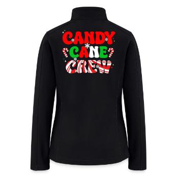 Candy Cane Crew Funny Candy Lover Christmas Pajama - Women’s Soft Shell Jacket - black - Back