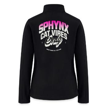 Sphynx Cat Vibes  - Women’s Soft Shell Jacket - black - Back