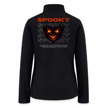 Spooky Ember Demon Face - Women’s Soft Shell Jacket - black - Back