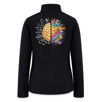 Vivid Brainstorm Canvas - Women’s Soft Shell Jacket - black - Back
