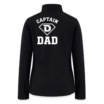 Captain Dad Shield - Women’s Soft Shell Jacket - black - Back