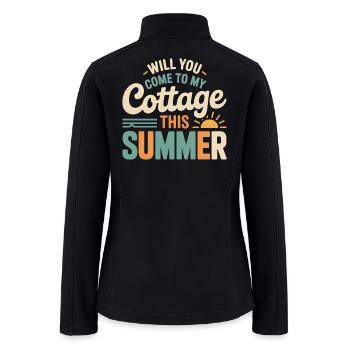 Will_You_Come_to_My_Cottage_This_Summer Cozy Cotte - Women’s Soft Shell Jacket - black - Back