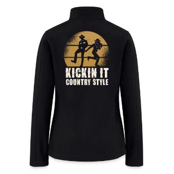 Kickin It Country Style - Women’s Soft Shell Jacket - black - Back