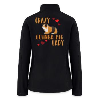 Crazy Guinea Pig Lady - Women’s Soft Shell Jacket - black - Back