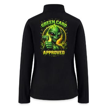 Green Card Approved - Women’s Soft Shell Jacket - black - Back