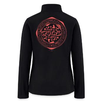 LoveCircle Heart Stamp Valentine - Women’s Soft Shell Jacket - black - Back