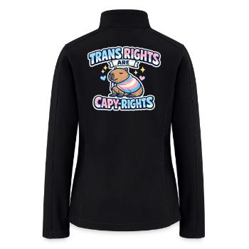 Trans Rights Are Capybara Rights Equality - Women’s Soft Shell Jacket - black - Back
