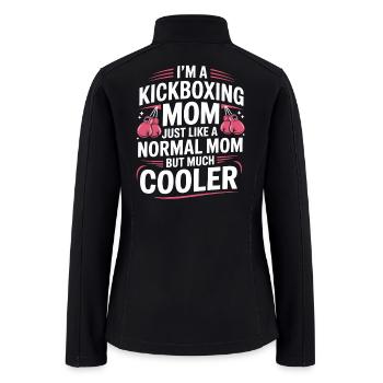 Kickboxing Mom Power - Women’s Soft Shell Jacket - black - Back