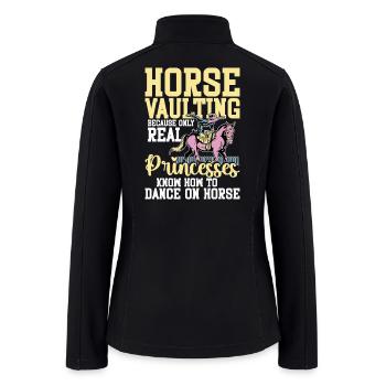  Horse Vaulting Equipment Artistic Equestrian - Women’s Soft Shell Jacket - black - Back