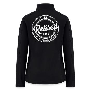 Officially Retired 2026 Stamp - Women’s Soft Shell Jacket - black - Back