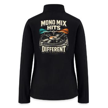 Vinyl Collector Mono Mix Hits Different - Women’s Soft Shell Jacket - black - Back