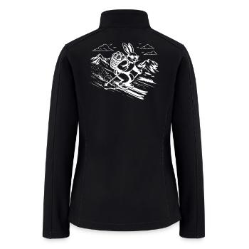 Ski Bunny Easter Bunny Funny Winter Sports - Women’s Soft Shell Jacket - black - Back