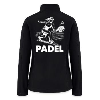 Padel Player Silhouette Athlete Sport Outfit - Women’s Soft Shell Jacket - black - Back