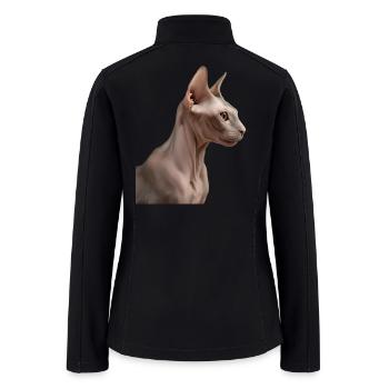 Cute Sphynx cat - Women’s Soft Shell Jacket - black - Back