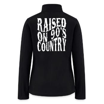 Raised on 90s Country - Women’s Soft Shell Jacket - black - Back