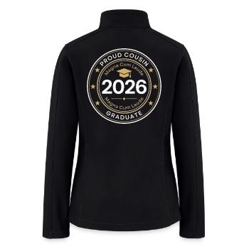 Proud Cousin 2026 Graduate Badge magna cum laude - Women’s Soft Shell Jacket - black - Back