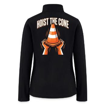 Cool Hoist The Cone Baseball Meme Lifestyle Sports - Women’s Soft Shell Jacket - black - Back