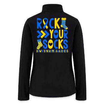 Down Syndrome Rock Your Socks - Women’s Soft Shell Jacket - black - Back
