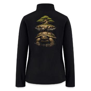 Bonsai Turtle - Women’s Soft Shell Jacket - black - Back