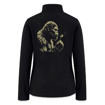 Sasquatch Dandelion Stencil - Women’s Soft Shell Jacket - black - Back
