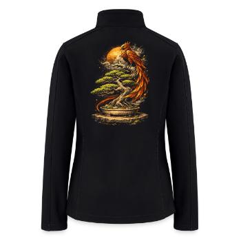 Bonsai With Phoenix - Women’s Soft Shell Jacket - black - Back