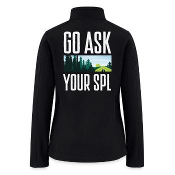 Go Ask Your SPL Scout Scouting Camping - Women’s Soft Shell Jacket - black - Back