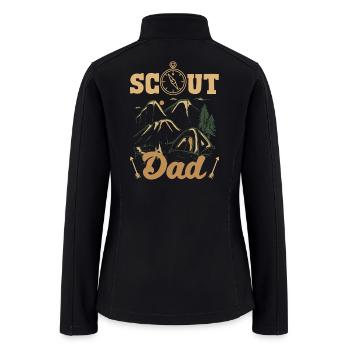 Scout Scouting Dad Father Camp Forest - Women’s Soft Shell Jacket - black - Back